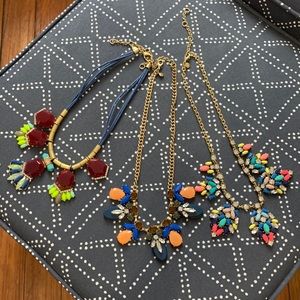 3 J. Crew Factory Statement Necklaces